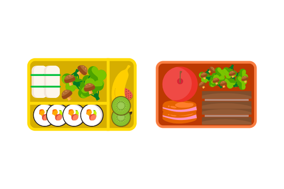 Download Lunchbox Containers with Bright Content - Bright content Collection