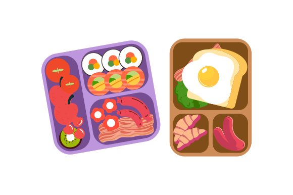 Download Lunchbox Containers with Bright Content - Bright content Collection