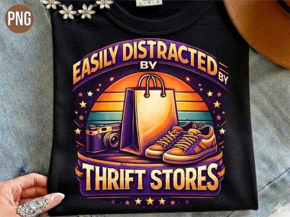 Download Distracted by Thrift Stores Retro PNG - Stores Collection