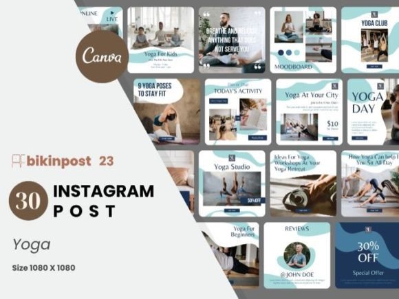 Download Yoga Canva Instagram Post Template - Canva instagram post Collection
