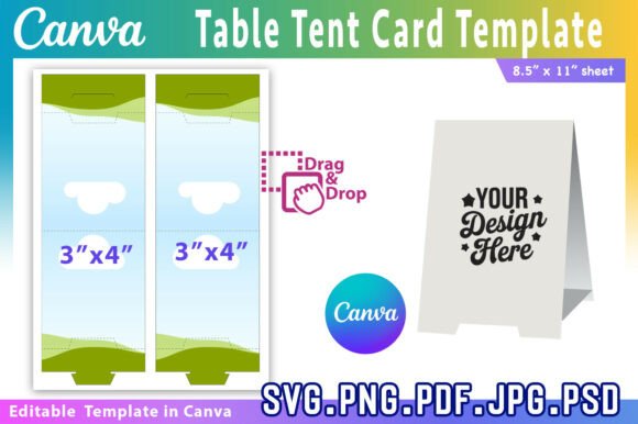 Download Table Tent Card Template Food Label Card - Food Collection