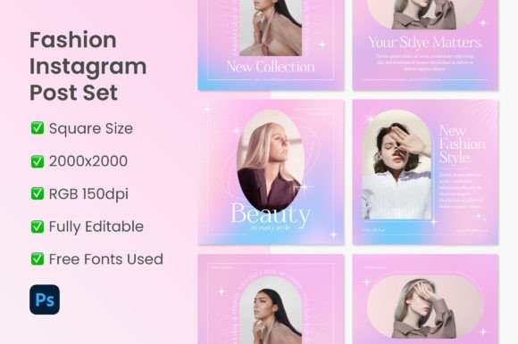 Download Fashion Instagram Post Set - Premium Resources