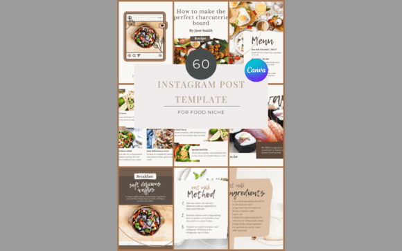 Download InstaPost Food Niche CanvaTemplate - Food Collection