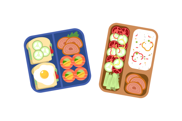Download Lunchbox Containers with Bright Content - Premium Resources
