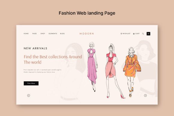 Download Fashion Web Stores Landing Page Design - Stores Collection