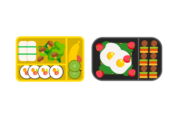 Download Lunchbox Containers with Bright Content - Bright content Collection