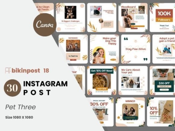 Download Pet Three Canva Instagram Post Template - Canva instagram post Collection