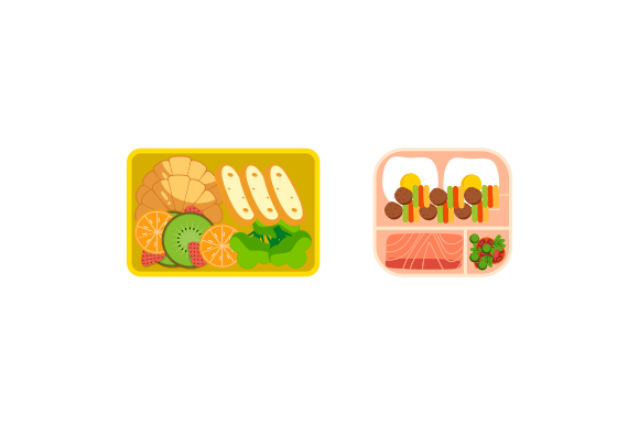 Download Lunchbox Containers with Bright Content - Bright content Collection