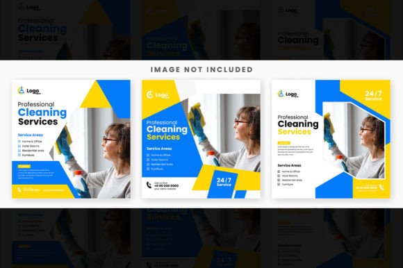 Download Cleaning Service Social Media Post Set - Post set Collection