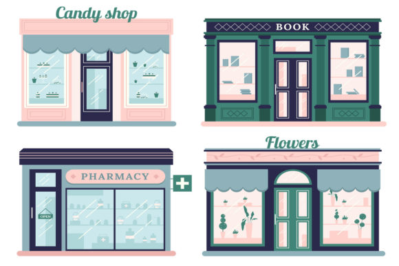 Download Modern Stores Set - Stores Collection